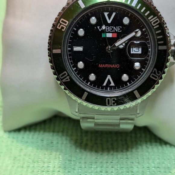 Super Rare Original VABENE MARINAIO OV601 Watch Clear Strap Water Resistant - Picture 2 of 6